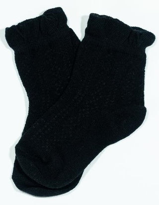 Little Stocking Co Ruffle Anklet Socks - Black, Little Stocking Co, Cyber Monday, Els PW 5060, Little Stocking Co, Little Stocking Co Black Ruffle Anklet Socks, Little Stocking Co Ruffle Ankl