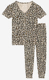 Posh Peanut Tan Lana Leopard Women's S/S Loungewear, Posh Peanut, Pajama, Pajamas, Posh Custom Sale, Posh Peanut, Posh Peanut Lana Leopard, Posh Peanut Pajama, Posh Peanut Pajamas, Posh Peanu
