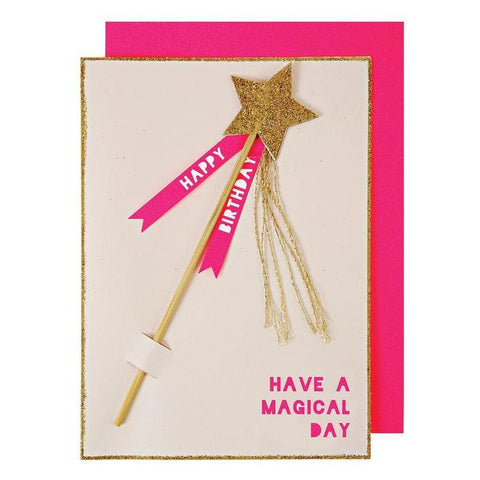Meri Meri Magic Wand Birthday Card, Meri Meri, Birthday Card, cf-type-greeting-&-note-cards, cf-vendor-meri-meri, Greeting Card, Happy Birthday, Happy Birthday Card, Meri Meri, Meri Meri Card