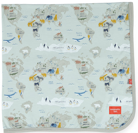 Magnetic Me Sea the World Modal Swaddle Blanket, Magnificent Baby, Cherry Blossom, JAN23, Magnetic Me by Magnificent Baby, Magnetic Me Sea the World, Magnetic Me Sea the World Modal Swaddle B