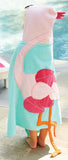 Mud Pie Flamingo Hooded Towel, Mud Pie, Cyber Monday, Els PW 8258, End of Year, End of Year Sale, Flamingo, Flamingo Towel, JAN23, Mud Pie, Mud Pie Flamingo, Mud Pie Towel, Towel, Towel - Bas