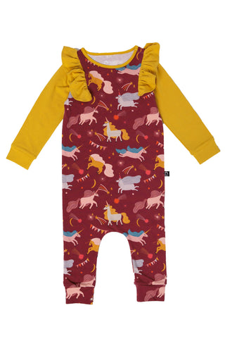 RAGS Long Sleeve Ruffle Rag Romper - Unicorn Magic, RAGS, cf-size-12-18-months, cf-size-18-24-months, cf-size-2t, cf-size-3-4y, cf-size-6-12-months, cf-type-romper, cf-vendor-rags, CM22, RAGS