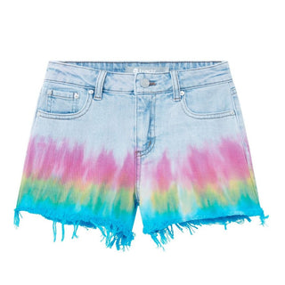 Tractr Girls High Waist Dip Dye Fray Short, Tractr, CM22, Denim Shorts, Shorts, Tractr, Tractr (7-14), Tractr Girls, Tractr Girls High Waist Dip Dye Fray Short, Tractr Girls High Waist Weeken