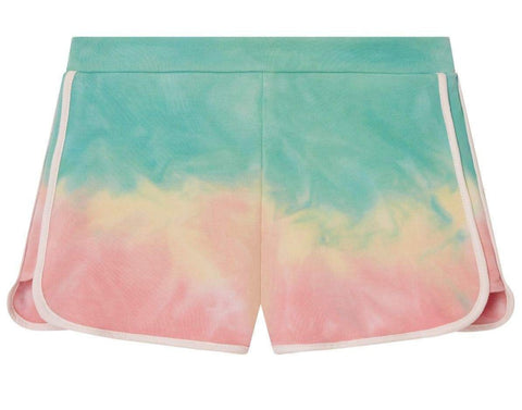 Tractr Girls Watercolor Dolphin Shorts (4-6X), Tractr, Camp, Camp Clothing, French Terry Tie-Dye Shorts, Shorts, Terry Tie-Dye Shorts, Tie Dye, Tie Dye Shorts, Tractr, Tractr 4-6X, Tractr Gir