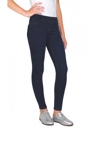 Tractr Dark Indigo Pull-On Jegging (4-6X), Tractr, cf-size-4, cf-type-jeans, cf-vendor-tractr, Denim, Girls Jeggings, Jeans, Jeggings, Tractr, Tractr Dark Indigo, Tractr Dark Indigo Pull-On J