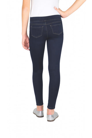 Tractr Dark Indigo Pull-On Jegging (4-6X), Tractr, cf-size-4, cf-type-jeans, cf-vendor-tractr, Denim, Girls Jeggings, Jeans, Jeggings, Tractr, Tractr Dark Indigo, Tractr Dark Indigo Pull-On J