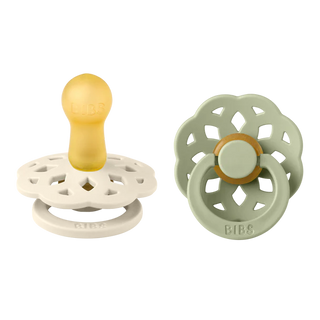BIBS Pacifier Boheme Latex 2 Pack - Sage / Ivory, BIBS, BIBS, BIBS Boheme, BIBS BPA-Free Natural Rubber Baby Pacifier, Bibs Classic Pacifier, BIBS Pacifier, BIBS Pacifier Boheme, BIBS Pacifie