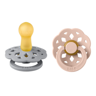 BIBS Pacifier Boheme Latex 2 Pack - Cloud / Blush, BIBS, BIBS, BIBS Boheme, BIBS BPA-Free Natural Rubber Baby Pacifier, Bibs Classic Pacifier, BIBS Pacifier, BIBS Pacifier Boheme, BIBS Pacifi