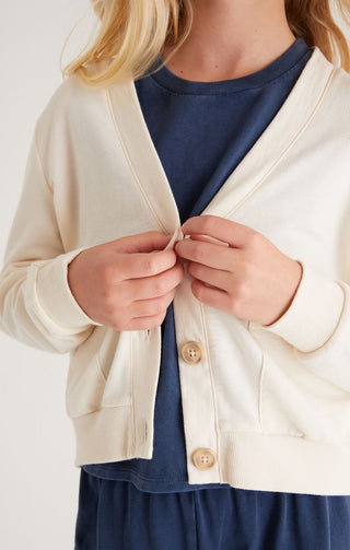 Z Supply Girls Arbor Cardigan - Sandstone, Z Supply, Cardigan, cf-size-large-12-14, cf-size-medium-10-12, cf-type-cardigan, cf-vendor-z-supply, JAN23, Top, Tween Girl, tween girls, Tween Girl