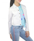 Tractr Girls White Raw Edge Hem Denim Jacket, Tractr, cf-size-large-10-12, cf-size-medium-8-10, cf-type-jacket, cf-vendor-tractr, Denim, Denim Jacket, Tractr, Tractr (7-14), Tractr Girls, Tra