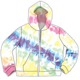 Tractr Girls French Terry Tie-Dye Hoodie (4-6x), Tractr, Camp, Camp Clothing, Els PW 5060, Hoodie, Rainbow Tie Dye, Summer Sale, Tie Dye, Tie Dye Hoodie, Tractr, Tractr (7-14), Tractr Girls, 