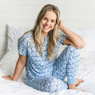 Little Sleepies Blue Rainbows Two-Piece Women's Bamboo Pajama Set, Little Sleepies, CM22, Little Sleepies Blue Rainbows, Little Sleepies Blue Rainbows Two-Piece Women's Bamboo Pajama Set, Lit