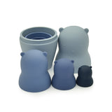 Blue Bear Nesting Dolls, Little Teether, Bear, Bear Nesting Dolls - Silicone - Teether - Bath - Stacker, Little Teeher Bear Nesting Dolls - Silicone - Teether - Bath - Stacker, Little Teether