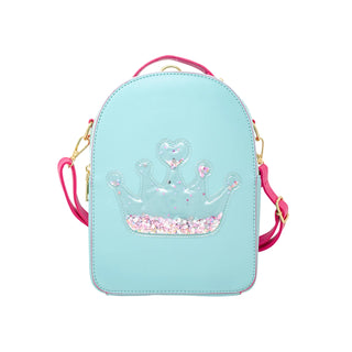 Zomi Gems Confetti Glitter Backpack - Teal Crown, Zomi Gems, Backpack, Backpacks, Handbag, Purse, Teal Crown, Tiny Treats, Zomi Gems, Zomi Gems Confetti Glitter Backpack, Zomi Gems Handbag, Z