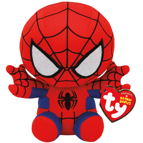 Ty Spiderman from Marvel Plush - Medium, Ty Inc, Marvel, Marvel Comics, Plush Doll, Spiderman, Spiderman Plush, Ty, Ty Spiderman, Ty Stuffed Animal, Stuffed Animal - Basically Bows & Bowties