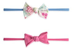 Baby Bling Mini Print 2pc Set-Tiny Spring Floral & Hot Pink, Baby Bling, Baby Bling, Baby Bling Bows, Baby Bling Fall 2018 Release, Baby Bling headband, Baby Bling Mini 2pc Bow Set, Baby Blin