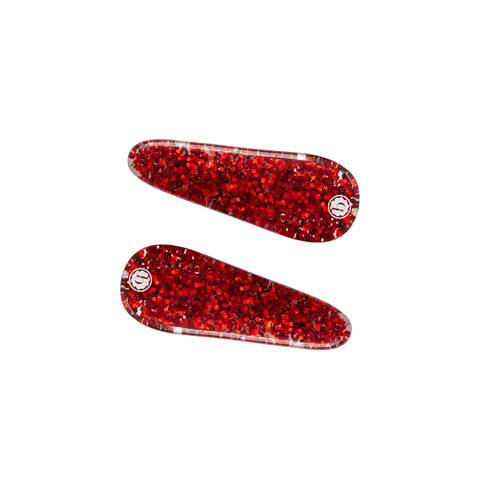 Baby Bling Glitter Red Almond Clip Set, Baby Bling, Baby Bling, Baby Bling Almond Clip Set, Baby Bling Glitter Almond Clip Set, Baby Bling Glitter Red, Baby Bling Holiday 2021, Hair Bow, Head