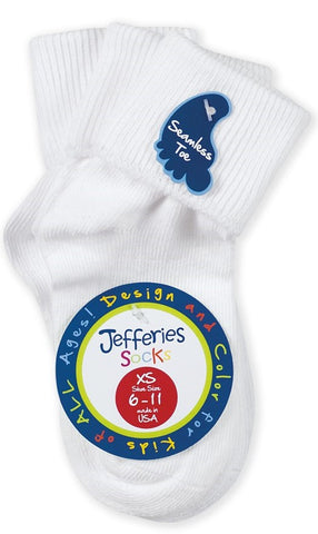 Jefferies Seamless Turn Cuff 3 Pack, Jefferies Socks, 3 PAck of Socks, Back to School, cf-size-medium-shoe-size-12-6, cf-size-small-shoe-size-9-1, cf-size-toddler-shoe-size-3-7, cf-size-xsmal