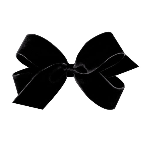 Large Classic Velvet Hair Bow on Clippie, Wee Ones, All Things Holiday, cf-type-hair-bow, cf-vendor-wee-ones, Christmas Bow, Hair Bow, Holiday Hair Bow, Medium Classic Velvet Hair Bow, Medium