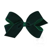 Large Classic Velvet Hair Bow on Clippie, Wee Ones, All Things Holiday, cf-type-hair-bow, cf-vendor-wee-ones, Christmas Bow, Hair Bow, Holiday Hair Bow, Medium Classic Velvet Hair Bow, Medium