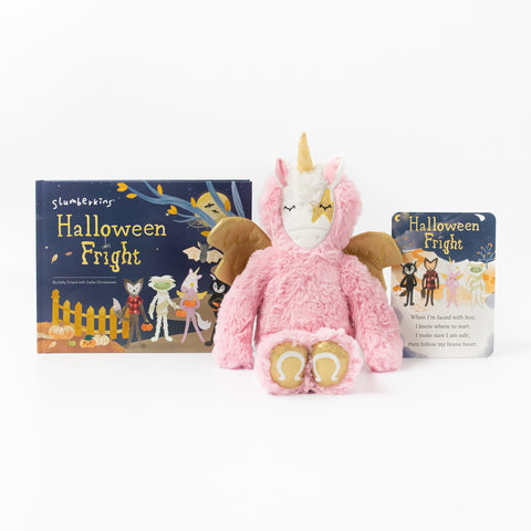 Slumberkins Pegasus Unicorn Kin & Halloween Fright Book, Slumberkins, Boo Basket, Book, Books, Halloween, Halloween Book, Halloween Stuffed Animal, Pegasus Unicorn Kin, Plush Toy, Slumberkins