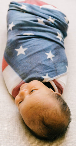 Copper Pearl Patriot Knit Swaddle Blanket Basically Bows Bowties