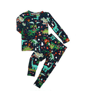 Gigi and Max Dillon Dino 2pc Pajama Set, Gigi and Max, 2pc Pajama Set, All Things Holiday, Bamboo Pajama, Christmas, Christmas Dinosaur, Christmas Pajama, Christmas Pajamas, Dillon Dino, Dino