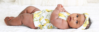 Posh Peanut Lemon Racerback with Twirl Skirt Bodysuit, Posh Peanut, Black Friday, Cyber Monday, Els PW 8258, End of Year, End of Year Sale, Infant Girls, Posh Peanut, Posh Peanut Dress Romper
