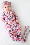 Posh Peanut Vivi French Floral Button Knotted Gown, Posh Peanut, Baby, Cyber Monday, Els PW 8258, End of Year, End of Year Sale, Infant, Knotted Gown, Layette Gown, Posh PEanut, Posh Peanut K