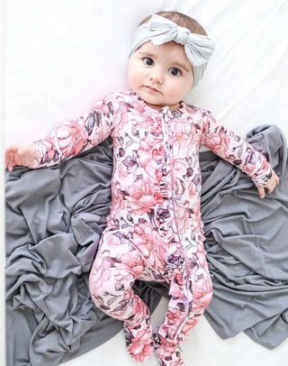 Posh Peanut Vivi French Floral Ruffled Zippered Footie, Posh Peanut, Cyber Monday, Els PW 8258, End of Year, End of Year Sale, Footie with Zipper, Posh Peanut, Posh Peanut Floral Footie, Posh
