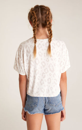Z Supply Girls Nattie Leo Tee - Sand Dollar, Z Supply, JAN23, Top, Tween Girl, tween girls, Tween Girls Clothing, Z Supply, Z Supply Girls, Z Supply Girls Nattie Leo Tee, Z Supply Girls Top, 