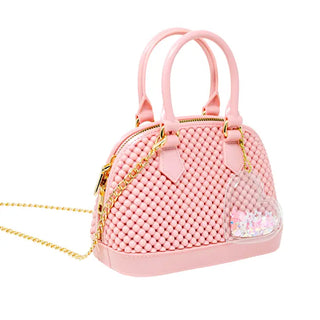 Zomi Gems Jelly Bead Bowling Bag - Pink, Zomi Gems, Handbag, Jelly Bead Bowling Bag, pink, Purse, Tiny Treats, Zomi Gems, Zomi Gems Handbag, Zomi Gems Purse, Handbags - Basically Bows & Bowti