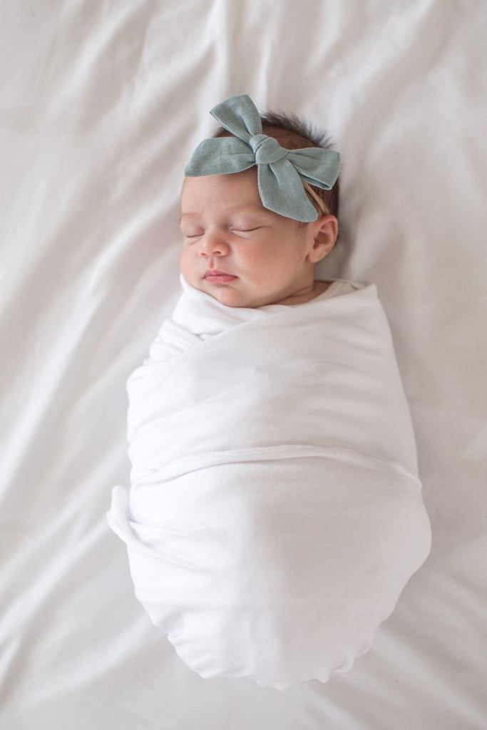Copper Pearl Dove Knit Swaddle Blanket Basically Bows & Bowties