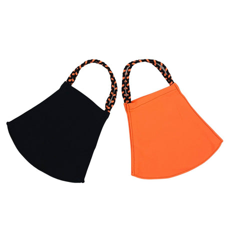 Pom Masks by Pomchies - Solid New Orange / Solid Black, Pomchies, cf-type-face-mask, cf-vendor-pomchies, Els PW 11399, Face Mask, Face Mask by Pomchies, Face Mask for Adults, Face Mask Pomchi