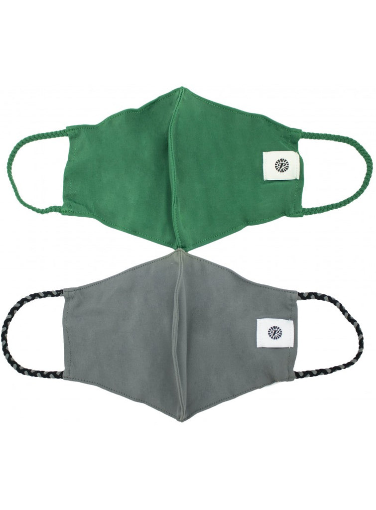 Pom Masks by Pomchies Bottle Green / Grey Basically Bows & Bowties