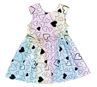 Pink Peony Kids Confetti Love  Unicorn Tie Dye Keyhole Dress, Pink Peony Kids, Dress, Pink Peony Kids Confetti Love Tie Dye Keyhole Dress, Pink Peony Kids Tie Dye, Pink Peony Kids Unicorn Tie