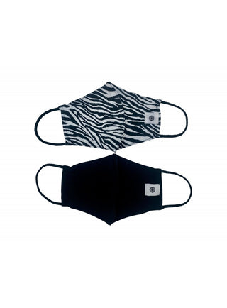 Pom Masks by Pomchies - Zebra / Solid Black, Pomchies, Els PW 11399, Face Mask, Face Mask by Pomchies, Face Mask for Adults, Face Mask Pomchie, Mask, Pocmhies Face Mask, POM MASKS, Pom Masks 