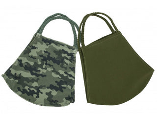 Pom Masks XL by Pomchies - Camo / Solid Olive (XLARGE), Pomchies, Els PW 11399, Face Mask, Face Mask by Pomchies, Face Mask for Adults, Face Mask Pomchie, Mask, Pocmhies Face Mask, Pom Mask X