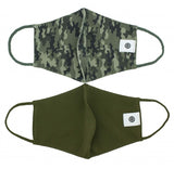 Pom Masks by Pomchies - Camo / Solid Olive, Pomchies, Els PW 11399, Face Mask, Face Mask by Pomchies, Face Mask for Adults, Face Mask Pomchie, Mask, Pocmhies Face Mask, POM MASKS, Pom Masks b