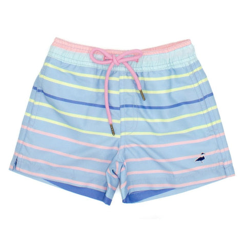 Properly Tied LD Swim Trunk in Santa Monica Stripe, Properly Tied, Boys Swimwear, CM22, Little Ducklings, Properly Tied, Properly Tied Swim, Swim Trunks, Swimwear - Basically Bows & Bowties