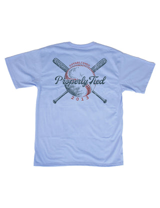 Properly Tied LD Play Ball Light Blue S/S Tee, Properly Tied, Baseball, Baseball Tee, CM22, Graphic Tee, LD Play Ball Light Blue S/S Tee, Little Ducklings, Play Ball Light Blue S/S Tee, Prope