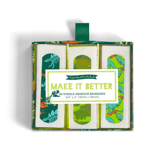 Make it Better 30pc Dinosaur Pattern Bandages in Gift Box, Two's Company, Bandaid, Dinosaur, Dinosaurs, EB Boy, EB Girls, Hatching Dinosaur, Stocking Stuffer, Stocking Stuffers, Two's Company