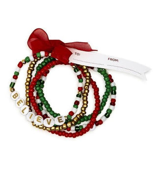 Spread the Cheer Stretch Bracelet Set, Two's Company, All Things Holiday, Bracelet, Christmas, Christmas Bracelet, Christmas Jewelry, Cupcakes & Cartwheels, Stocking Stuffer, Stocking Stuffer