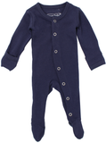 L'ovedbaby Navy Footed Overall, L'ovedbaby, Black Friday, CM22, Cyber Monday, Els PW 8258, End of Year, End of Year Sale, Footie with Snaps, l'oved baby, Lovedbaby, Organic, Organic Cotton Fo