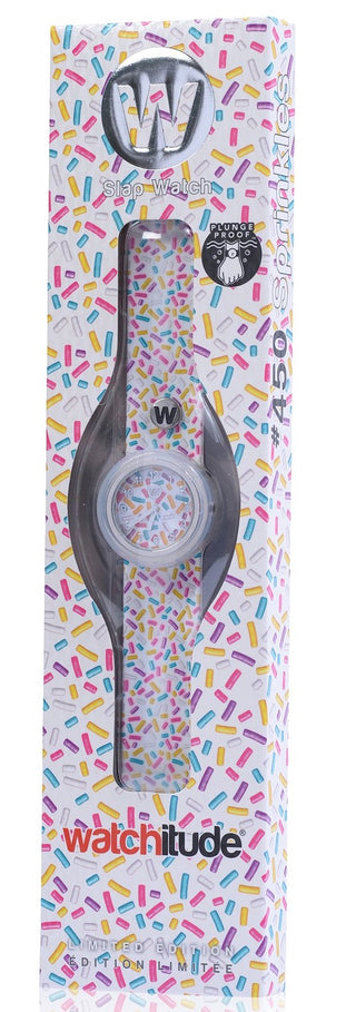 Watchitude Sprinkles Slap Watch, Watchitude, Angel Dear Sprinkles Muslin Ruffle Sunsuit, Candy, CM22, Cyber Monday, Slap Watch, Sprinkle Dots, Sprinkles, Tween Gift, Watch, Watches, Watchitud