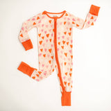 Little Sleepies Hearts Convertible Romper/Sleeper, Little Sleepies, Bamboo Pajama, Bamboo Pajama Set, Bamboo Pajamas, Bestaroo Pajamas, CM22, Coverall, Footie, Little Sleepies, Little Sleepie