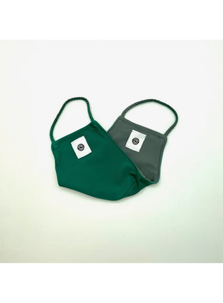 Reversible Pom Mask by Pomchies - Bottle Green / Grey, Pomchies, cf-type-face-mask, cf-vendor-pomchies, Els PW 11399, Face Mask, Face Mask by Pomchies, Face Mask for Adults, Face Mask Pomchie
