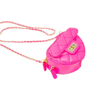 Zomi Gems Quilted Heart Crossbody Bag - Hot Pink, Zomi Gems, Girl gifts, Heart Handbag, Hearts, Hot Pink, Quilted Heart Handbag, Tiny Treats, Valentine, Valentine's Day, Valentines, Zomi Gems