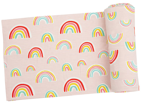 Angel Dear Pink Rainbows Bamboo Swaddling Blanket, Angel Dear, angel Dear, Angel Dear Fall 2020, Angel Dear Pink Rainbow, Angel Dear Pink Rainbows, Angel Dear Pink Rainbows Bamboo Swaddling B
