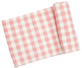 Angel Dear Pink Gingham Bamboo Swaddling Blanket, Angel Dear, angel Dear, Angel Dear Fall 2020, Angel Dear Pink Gingham, Angel Dear Pink Gingham Bamboo Swaddling Blanket, Angel dear Swaddle, 
